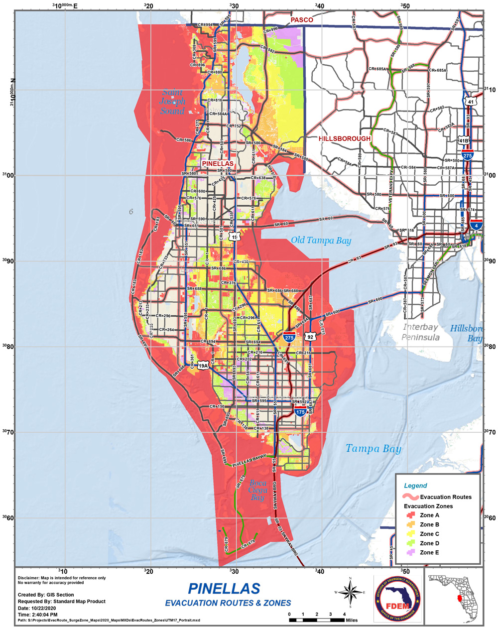 Weather: Pinellas Evacuation Routes & Zones